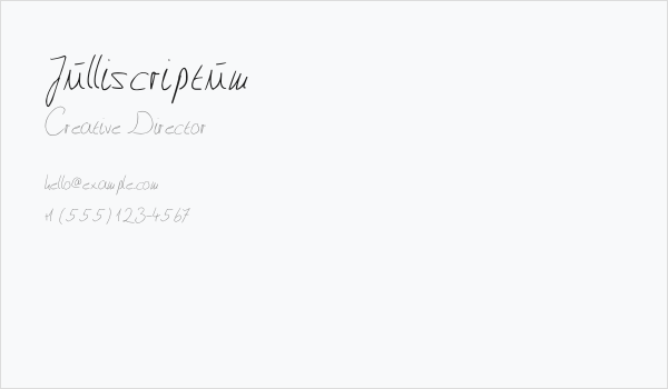 Julliscriptum Business Card