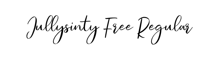 Jullysinty Free Regular  Free Fonts Download