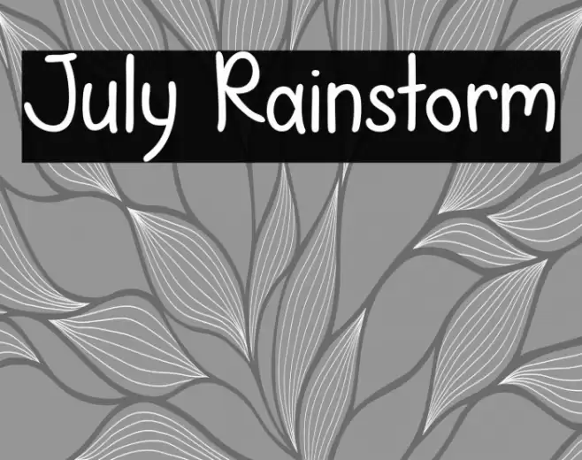 July Rainstorm Шрифта examples