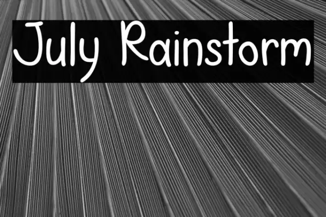 July Rainstorm Шрифта examples