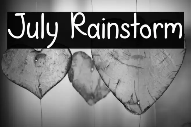 July Rainstorm Шрифта examples