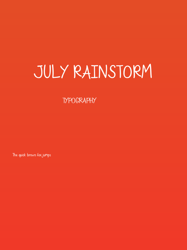 July Rainstorm Poster