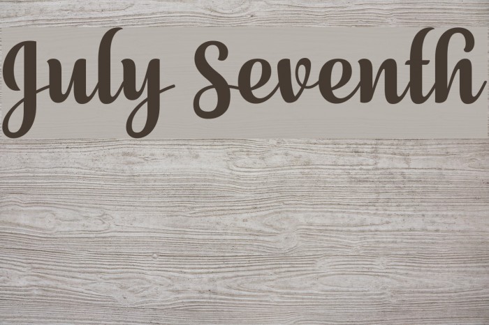 July Seventh Font examples