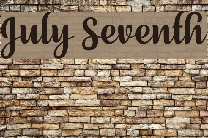 July Seventh Font examples