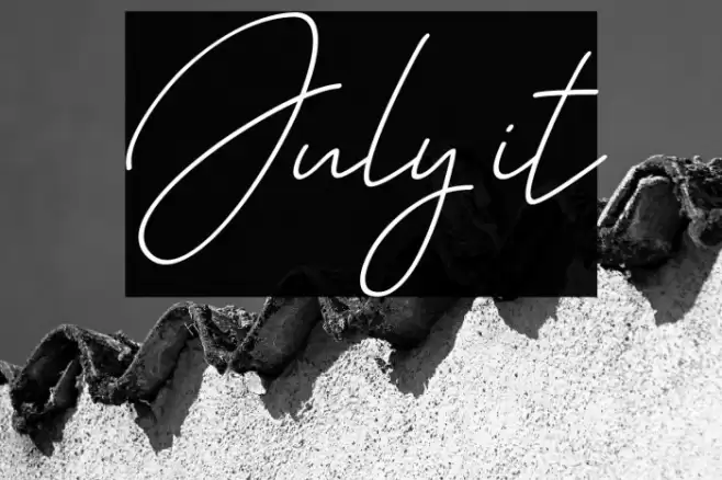 July it Font examples