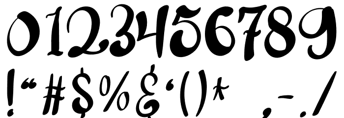 July Font OTHER CHARS
