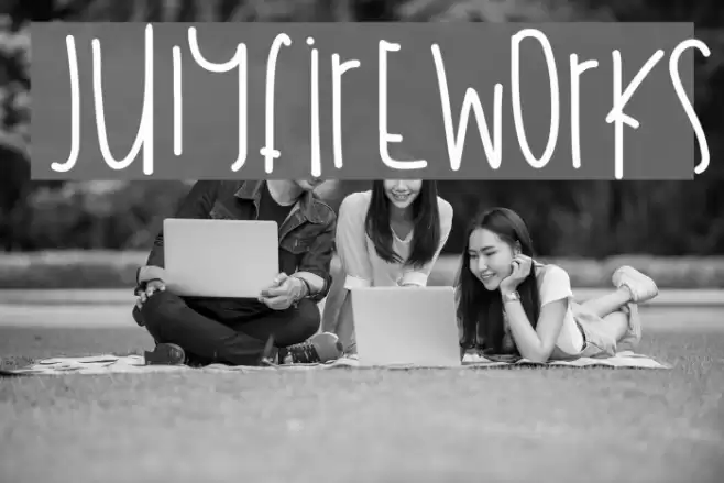 JulyFireworks Font examples