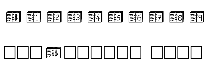 Jumble Book Font OTHER CHARS