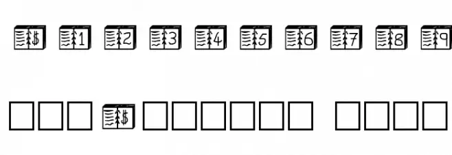 Jumble Book Font OTHER CHARS