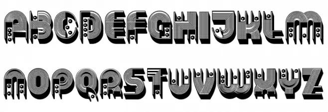 Jumble Regular Font Litere mari