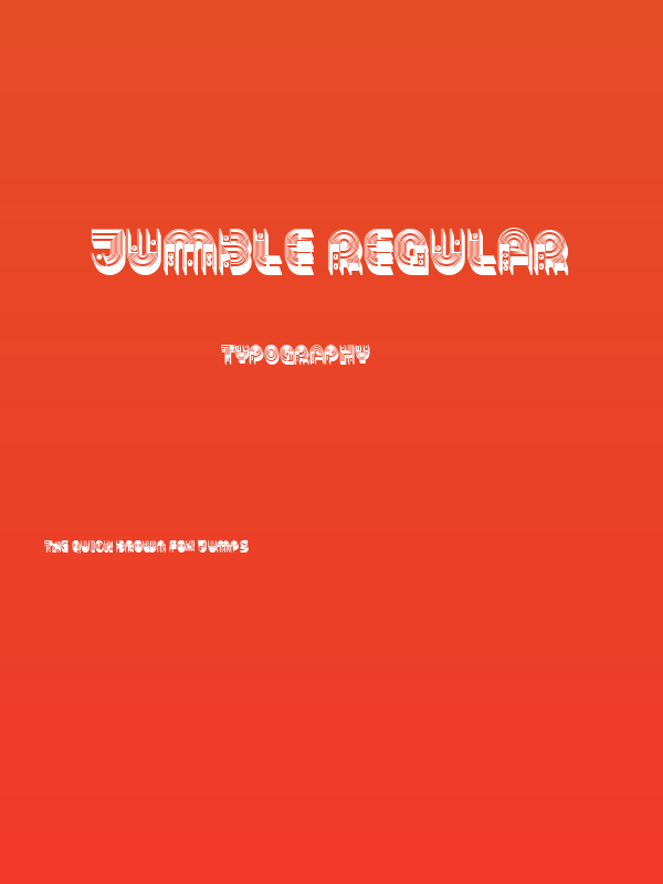 Jumble Regular Poster