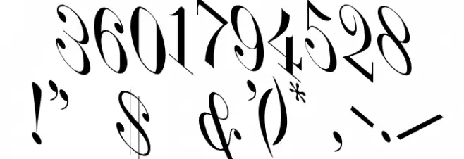 JumbleItalic Font OTHER CHARS