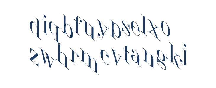 JumbleItalic Lowercase