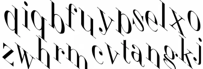 JumbleItalic फ़ॉन्ट लोअरकेस