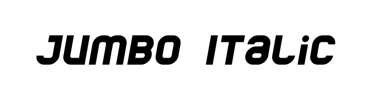Jumbo Italic Font