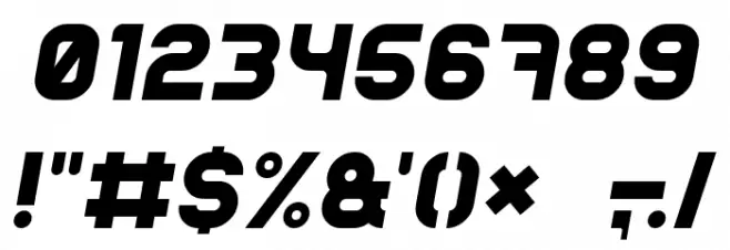 Jumbo Italic Font OTHER CHARS