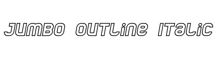 Jumbo Outline Italic  Free Fonts Download