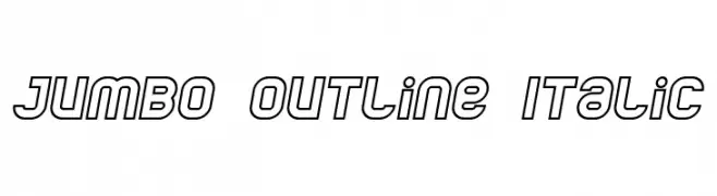 Jumbo Outline Italic  font caratteri gratis