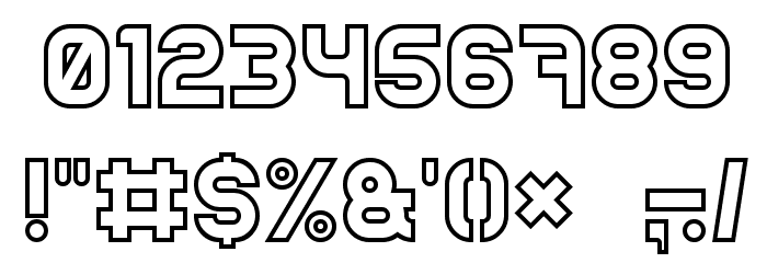 Jumbo Outline Font OTHER CHARS