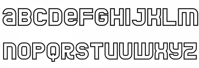 Jumbo Outline Font UPPERCASE