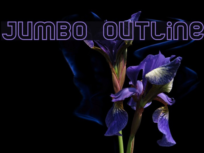Jumbo Outline Font examples