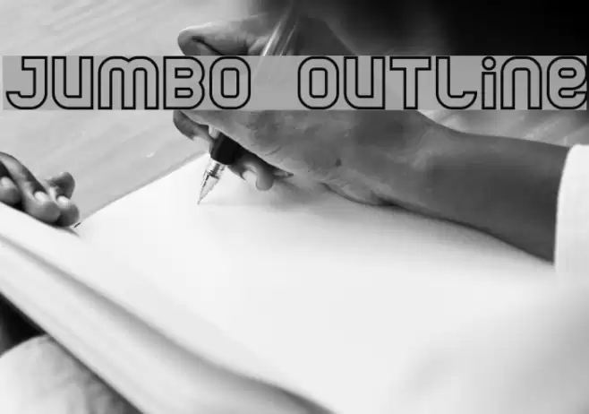 Jumbo Outline フォント examples