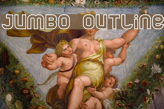Jumbo Outline Font examples