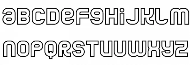 Jumbo Outline フォント 小文字