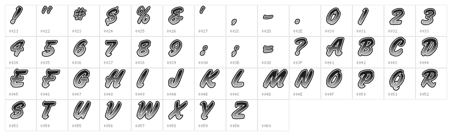 Jumbo Parade Character Map