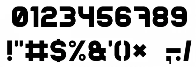 Jumbo Font OTHER CHARS