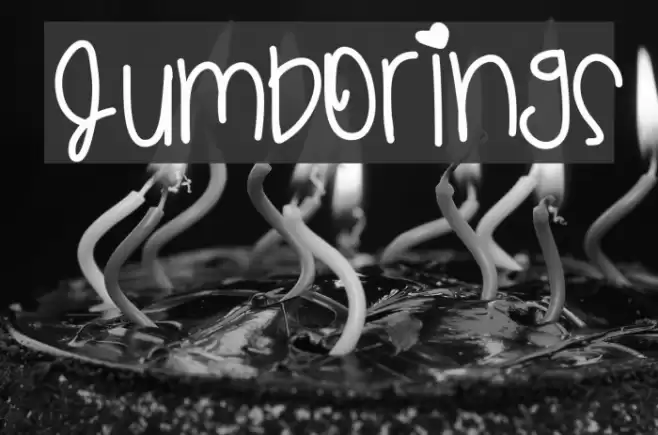 JumboRings Font examples