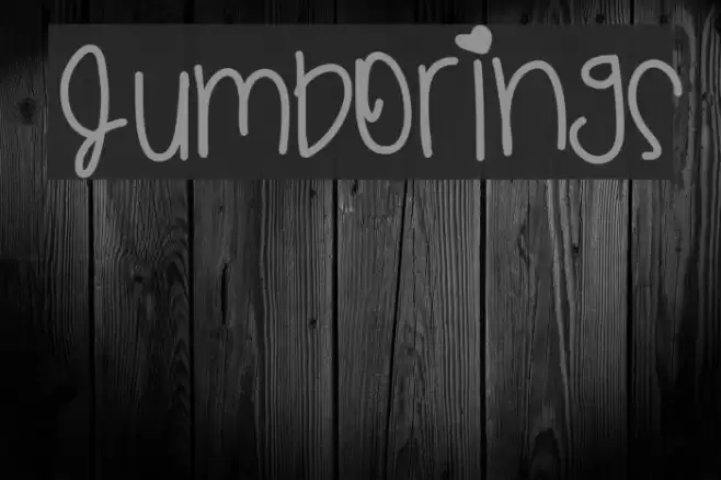 JumboRings Font examples