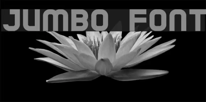 Jumbo Font examples