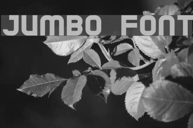 Jumbo Font examples