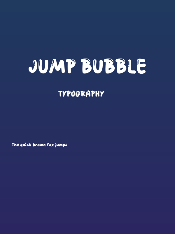 Jump Bubble Poster