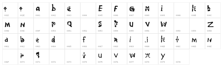 Jump & Grid Medium Character Map
