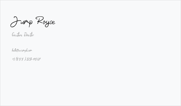 Jump Royce Business Card