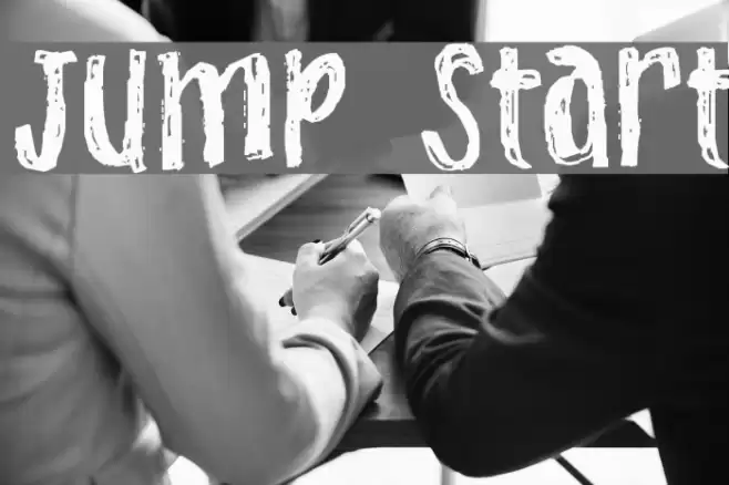 Jump Start Font examples