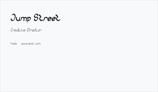 Jump Street Business Card