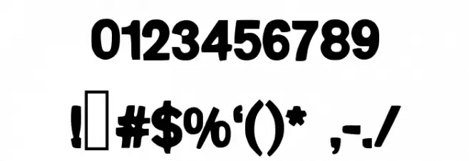 JumpParty Font Alte caractere