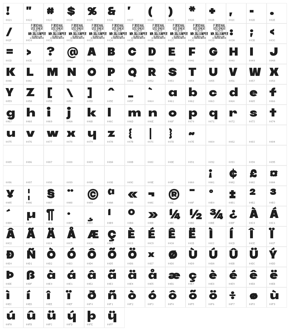 Jumper PERSONAL USE ONLY Black Character Map