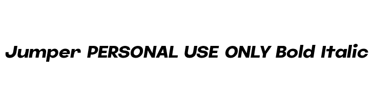 Jumper PERSONAL USE ONLY Bold Italic  les polices de caractères gratuit tlcharger