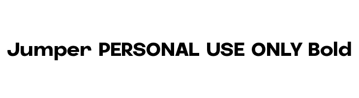 Jumper PERSONAL USE ONLY Bold  Скачать бесплатные шрифты
