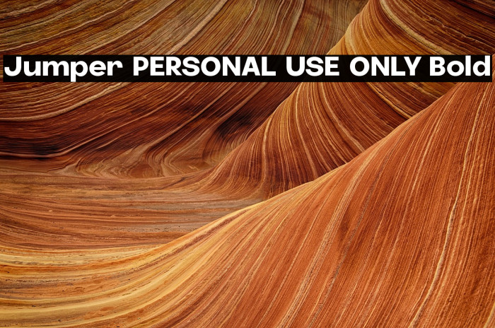 Jumper PERSONAL USE ONLY Bold Example 1