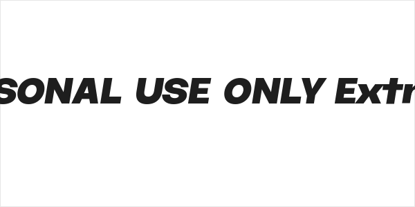 Jumper PERSONAL USE ONLY Extra-Bold Italic Logo