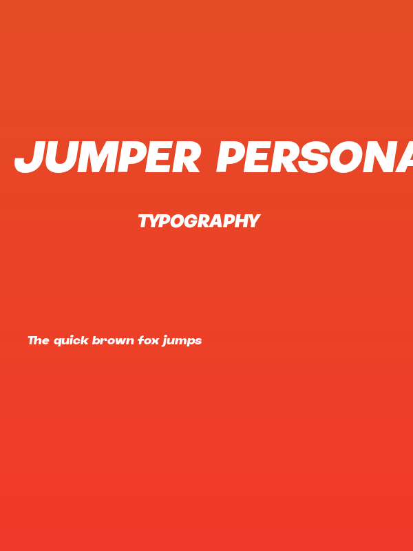 Jumper PERSONAL USE ONLY Extra-Bold Italic Poster