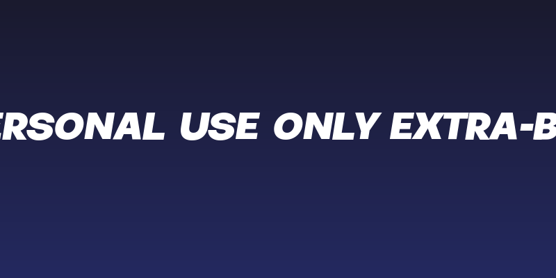 Jumper PERSONAL USE ONLY Extra-Bold Italic Social Header