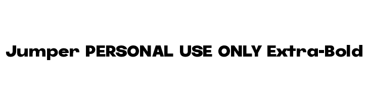 Jumper PERSONAL USE ONLY Extra-Bold  Frei Schriftart Herunterladen
