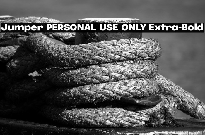 Jumper PERSONAL USE ONLY Extra-Bold Example 1