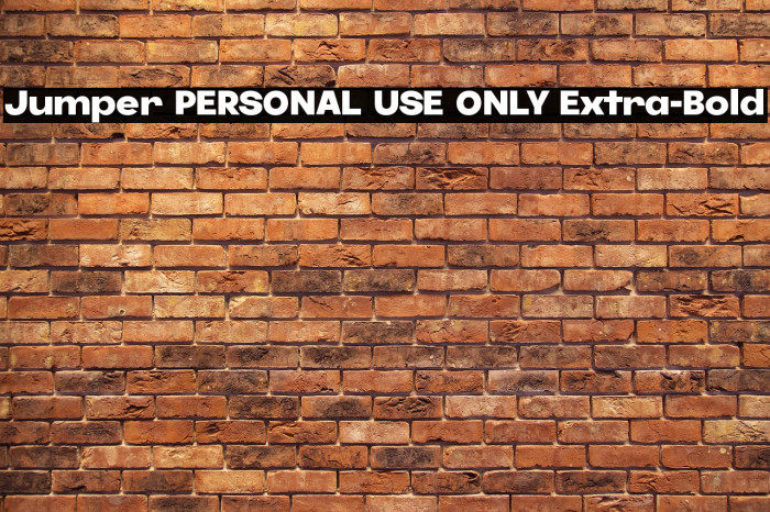 Jumper PERSONAL USE ONLY Extra-Bold Example 2